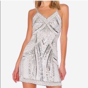 Altard State beaded cocktail dress in cream